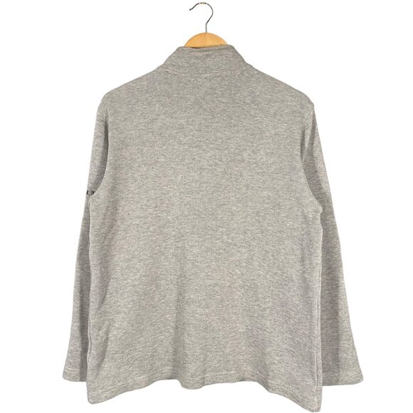 Y2K Oakley Scatter Skull Quarter Zip Sweater Gray mens size Large - Picture 2 of 8